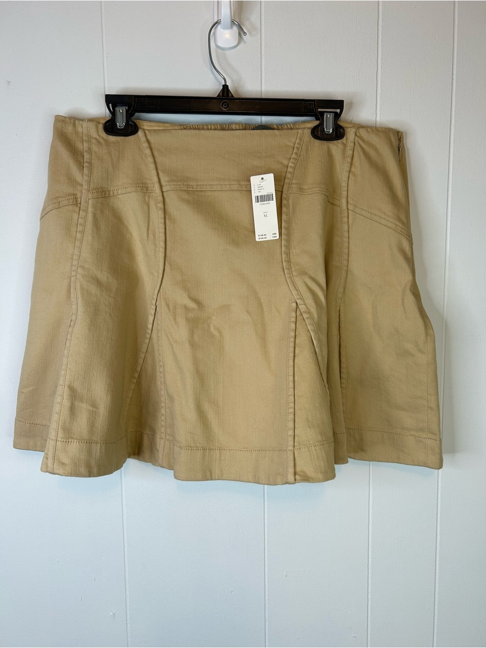 Anthropologie Womenβs XL Mini Skirt A Line Khaki New Retail $138 (381)